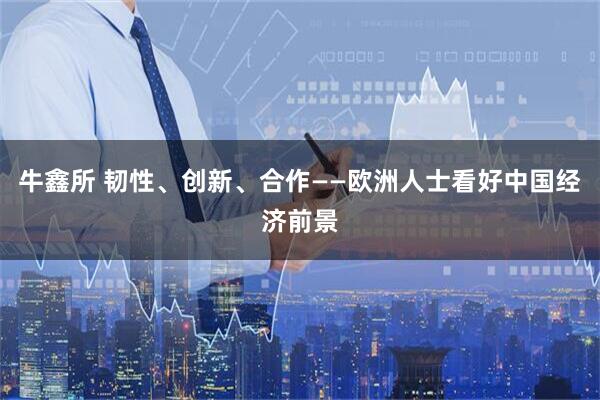 牛鑫所 韧性、创新、合作——欧洲人士看好中国经济前景